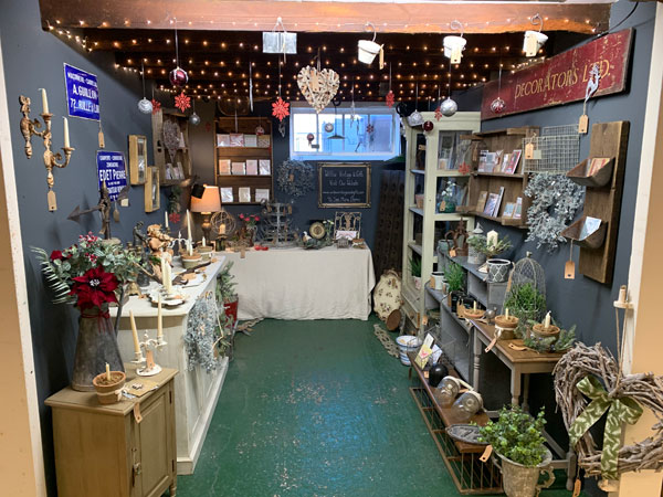 Antique stall in Marchwiel, Wrexham