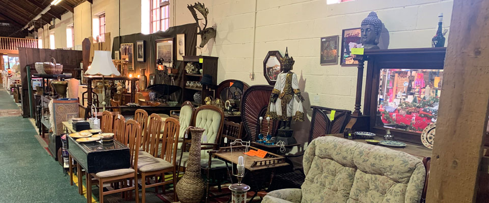 Range of antiques at Bryn-Y-Grog Hall in Marchwiel, Wrexham